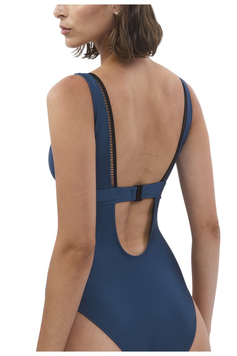 Atlantic Onepiece Swimsuit, Alternate, color, Navy