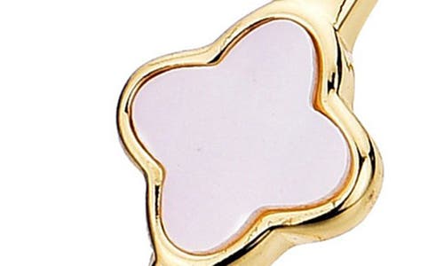 Adornia Mother Of Pearl Clover Station Bangle In Gold