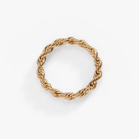 Frozen French Rope Chain Ring