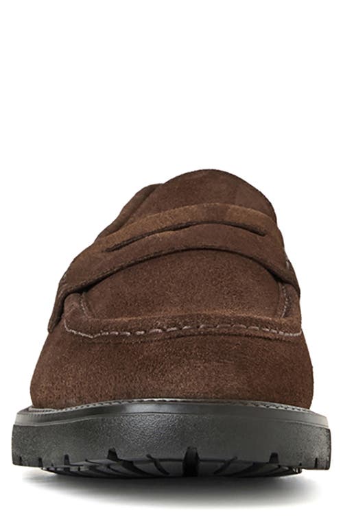 Aquatalia Blake Water Resistant Penny Loafer In Brown
