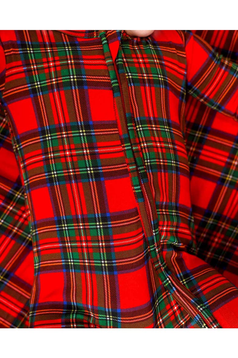 December Boy Zippered Footie, Alternate, color, Red