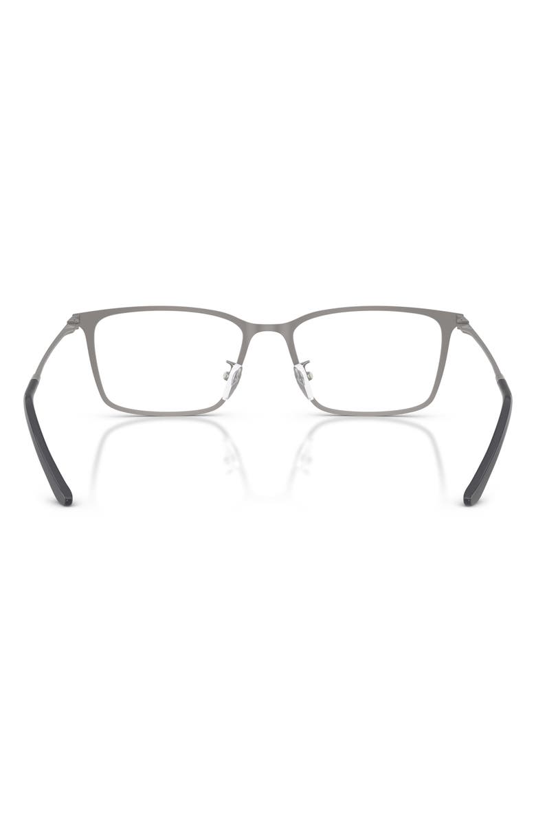 Emporio Armani 55mm Pillow Optical Glasses, Alternate, color, Matte Gunmetal / Demo Lens