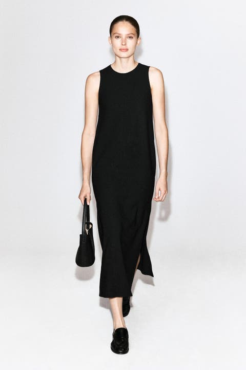Sleeveless Crepe Midi Dress