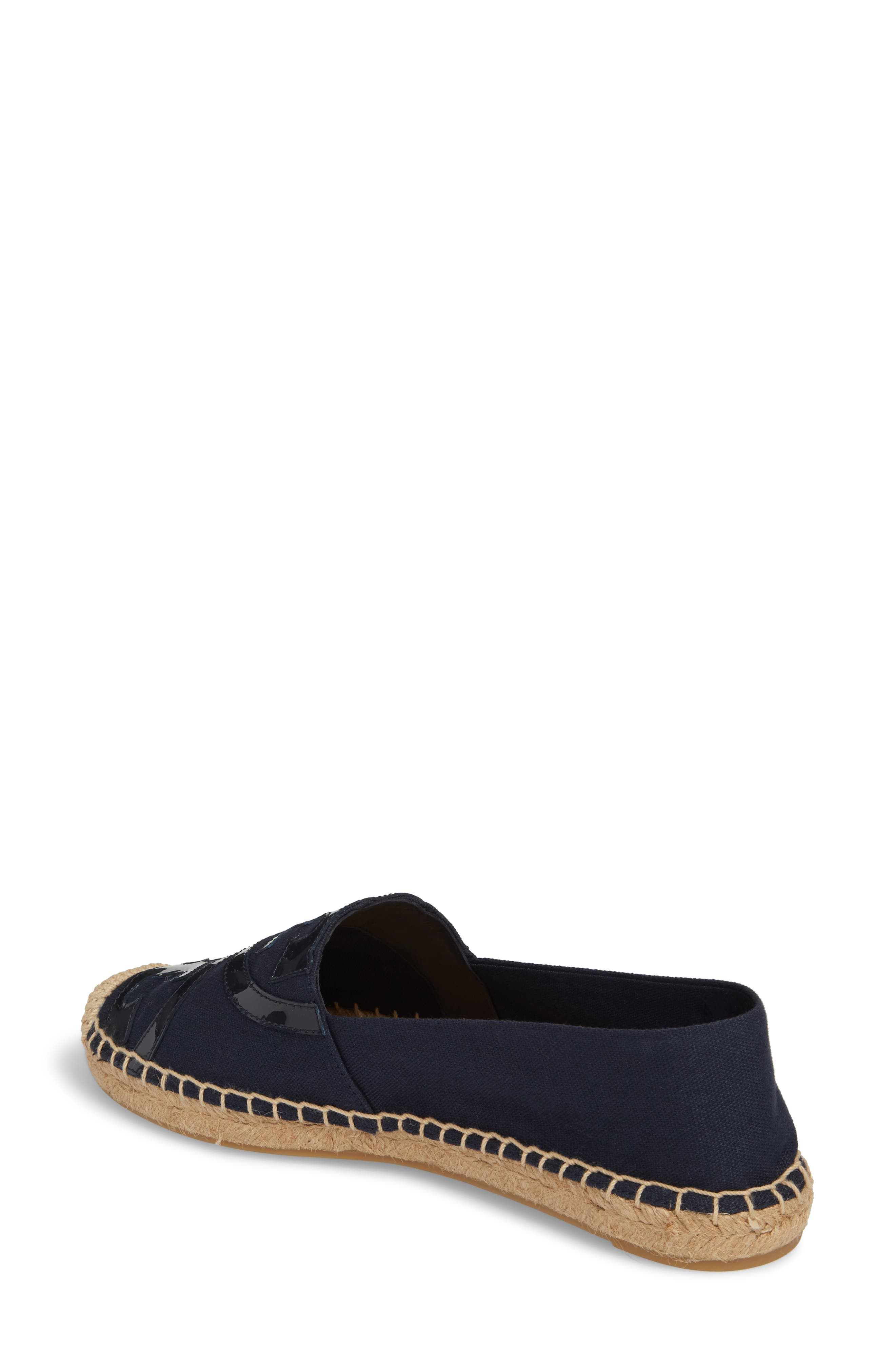 Poppy Logo Espadrille Flat, Alternate, color, ROYAL NAVY/ROYAL NAVY