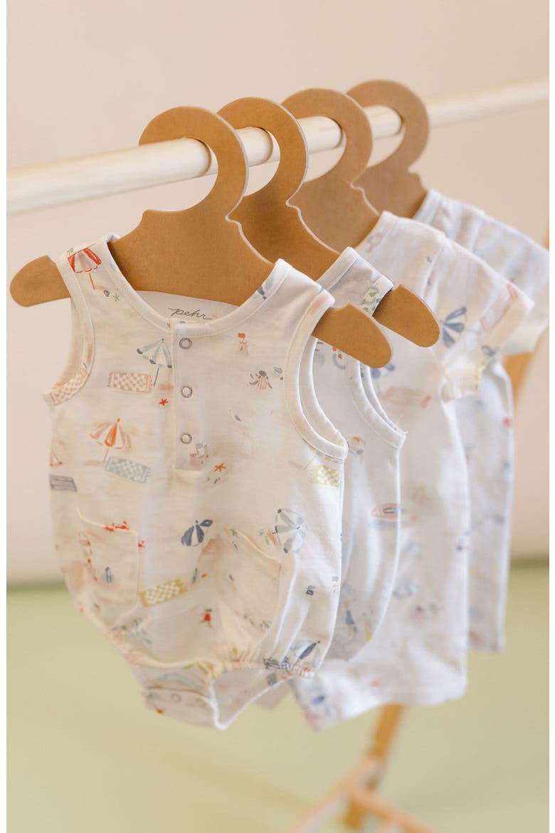 Sleeveless Organic Cotton Bodysuit, Alternate, color, SAND