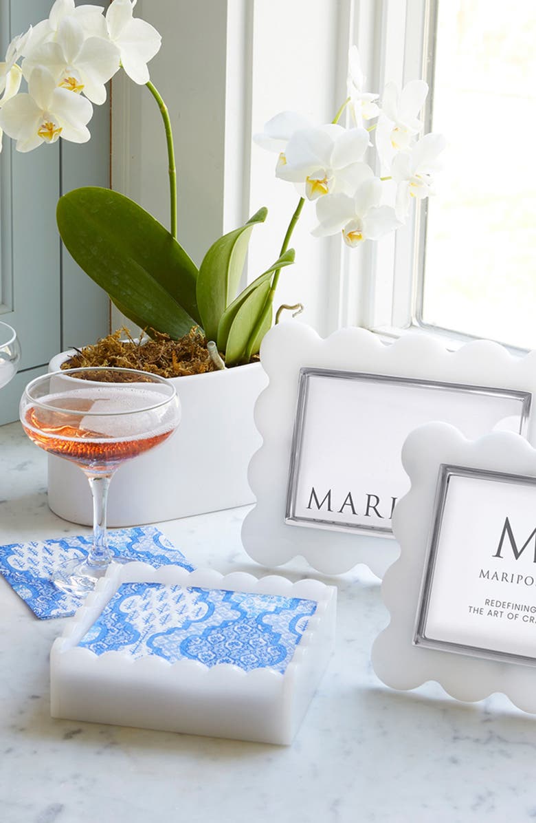 Mariposa Provençal Napkin Holder Set, Alternate, color, White