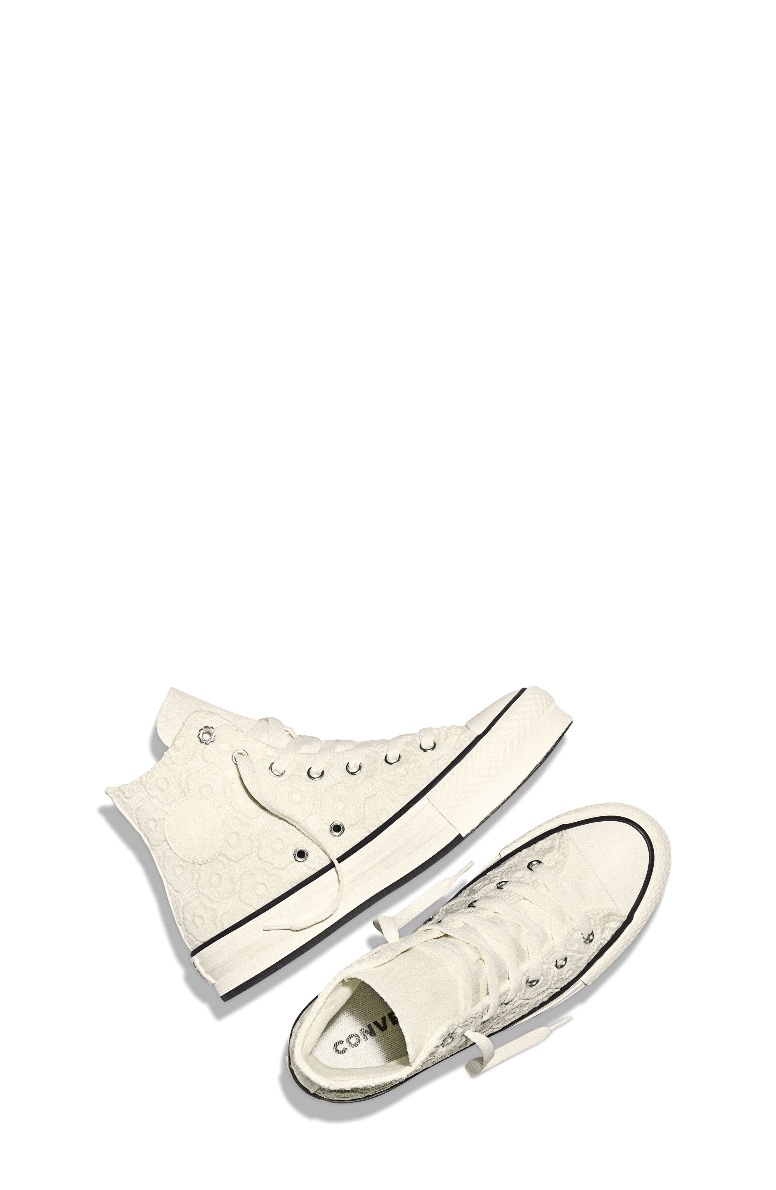 Kids' Chuck Taylor® All Star® EVA Lift High Top Sneaker, Alternate, color, EGRET/ BLACK/ EGRET