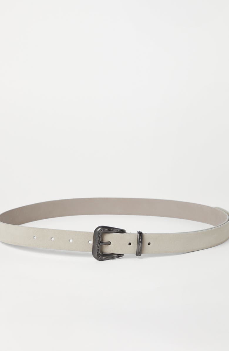 Brunello Cucinelli Suede calfskin belt, Alternate, color, 