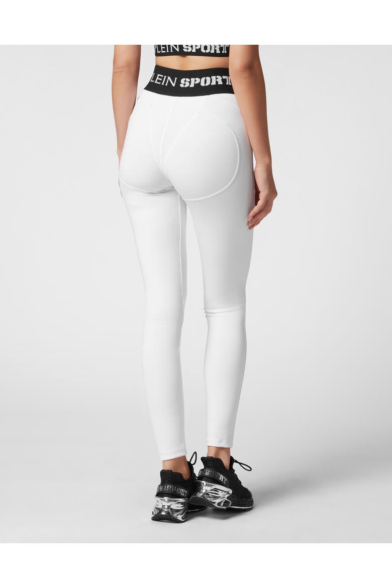 Jogging Push Up Leggings Basic Women, Alternate, color, white