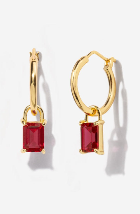 Iris Birthstone Hoops