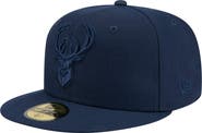 New Era Men's New Era Navy Milwaukee Bucks Tonal Color Pack 59FIFTY Fitted Hat