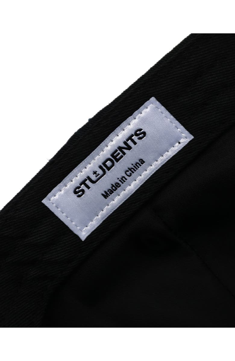 STUDENTS Clueless Embroidered Colorblock Cotton Baseball Cap, Alternate, color, Black