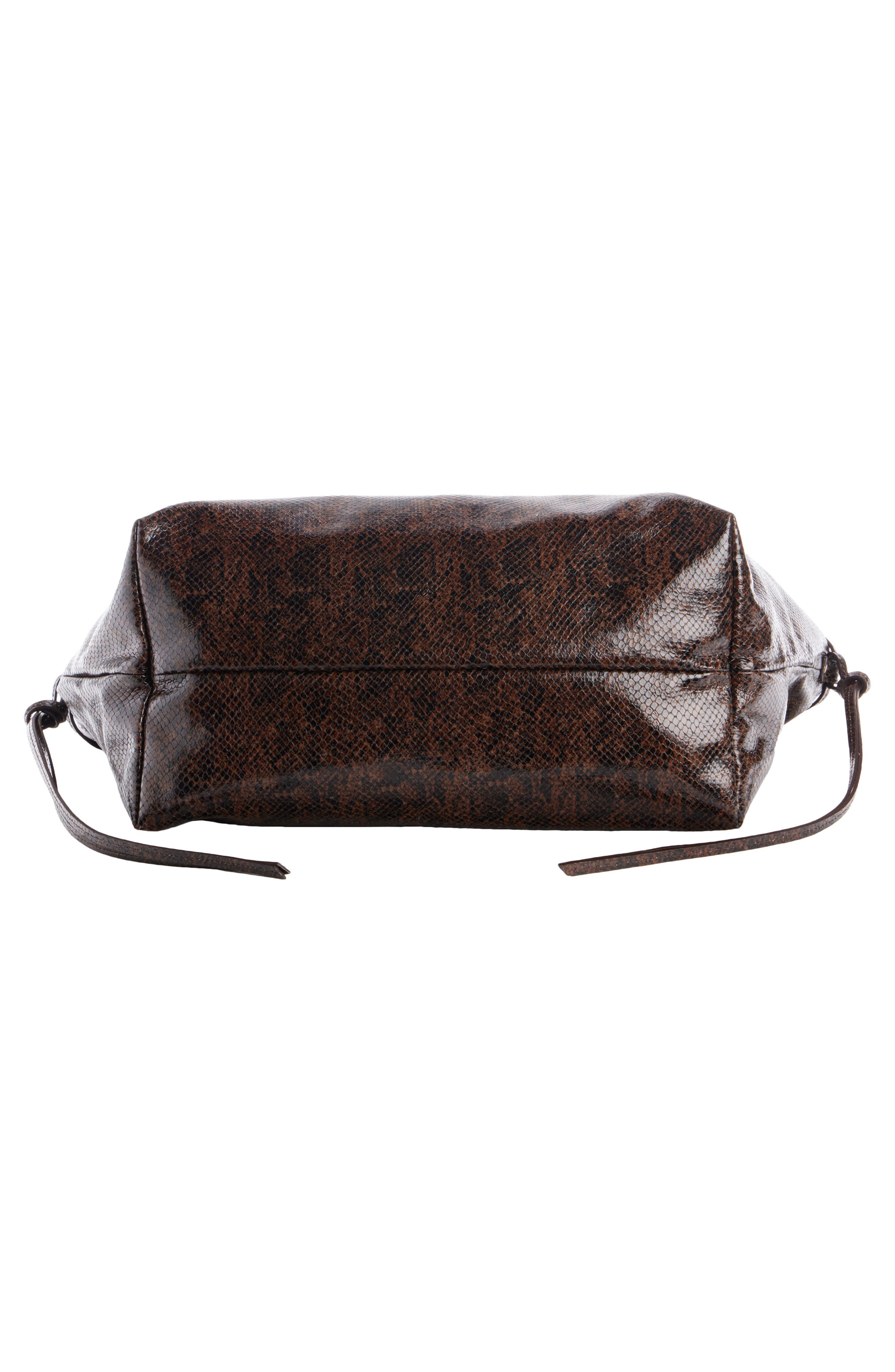 Large Wardy Snakeskin Embossed Leather Tote, Alternate, color, MOCHA 11MA