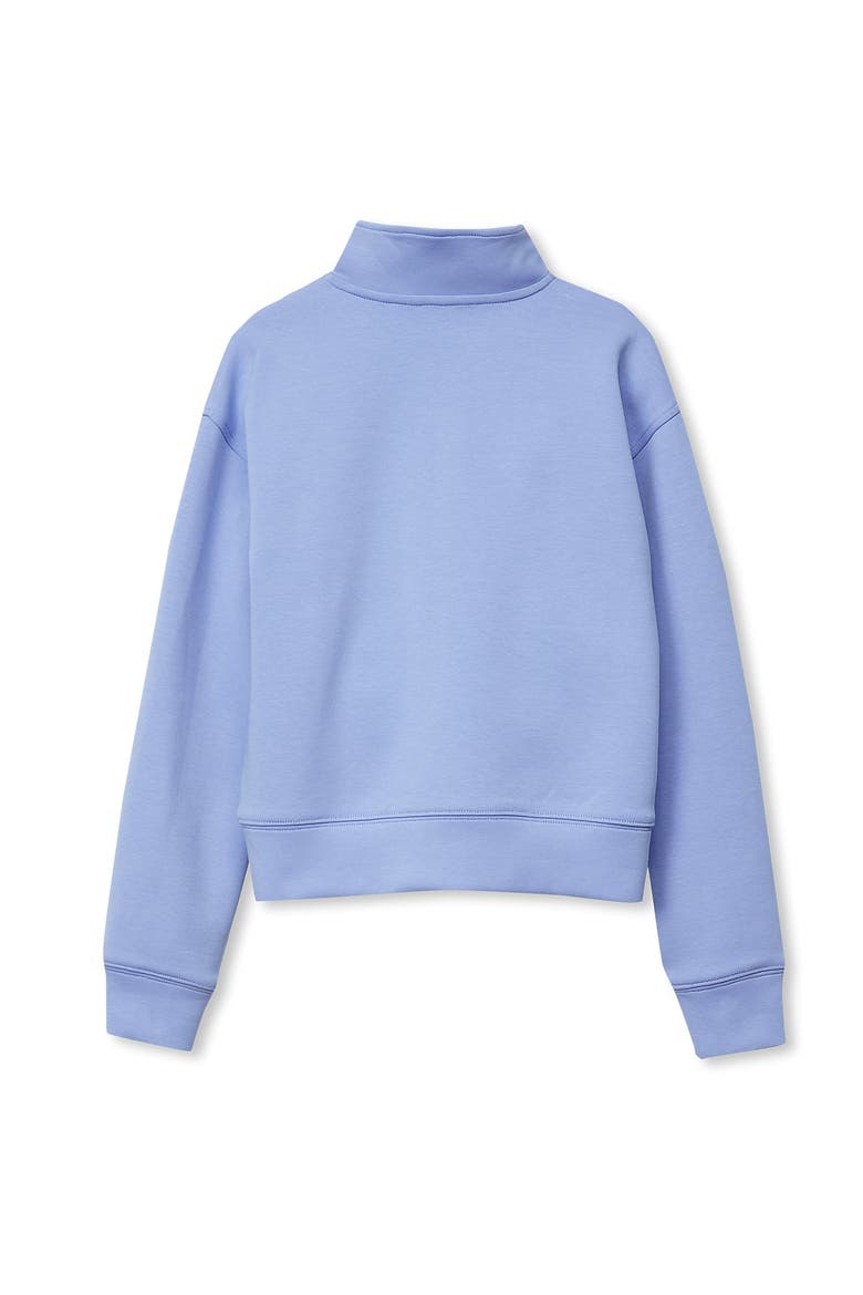 Girls Long Sleeve Double Knit Quarter Zip, Alternate, color, Pale Iris Purple