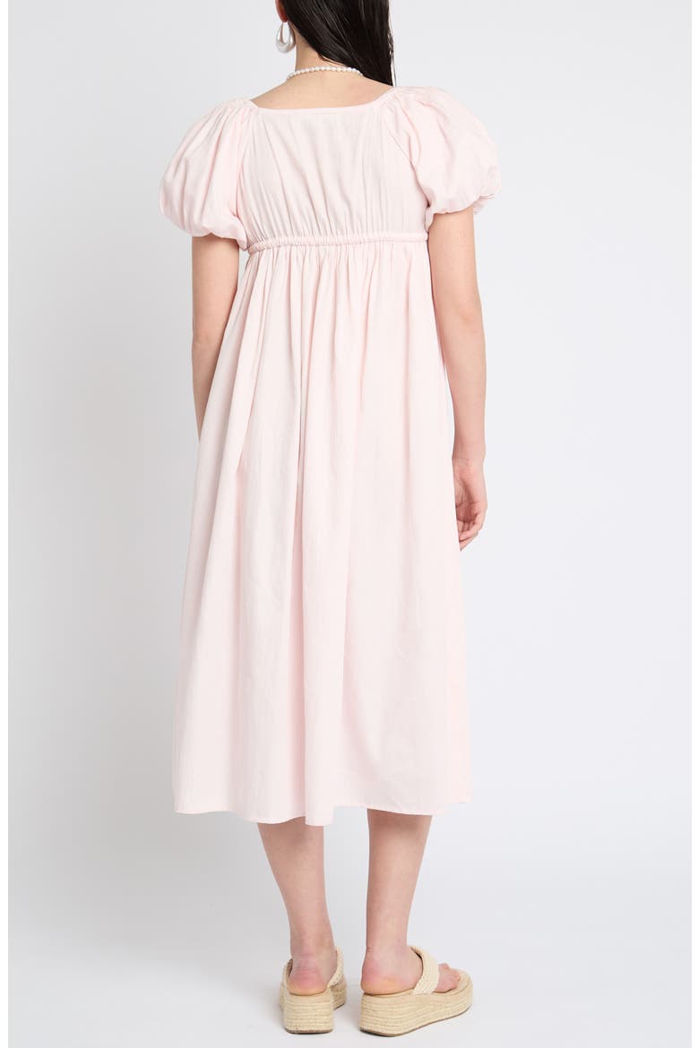 Bubble Sleeve Cotton Maxi Dress, Alternate, color, PASTEL PINK