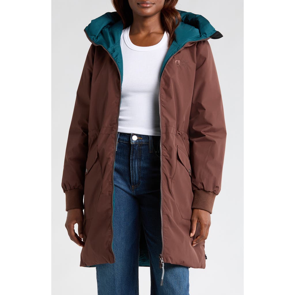 Picture Organic Clothing Inukee Waterproof Reversible Puffer Coat in Chicory Coffee Deepwatr