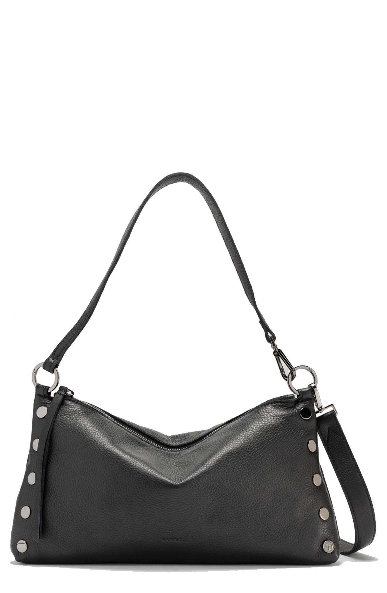 HAMMITT Kyle Medium Shoulder Bag, Main, color, Black/ Gunmetal