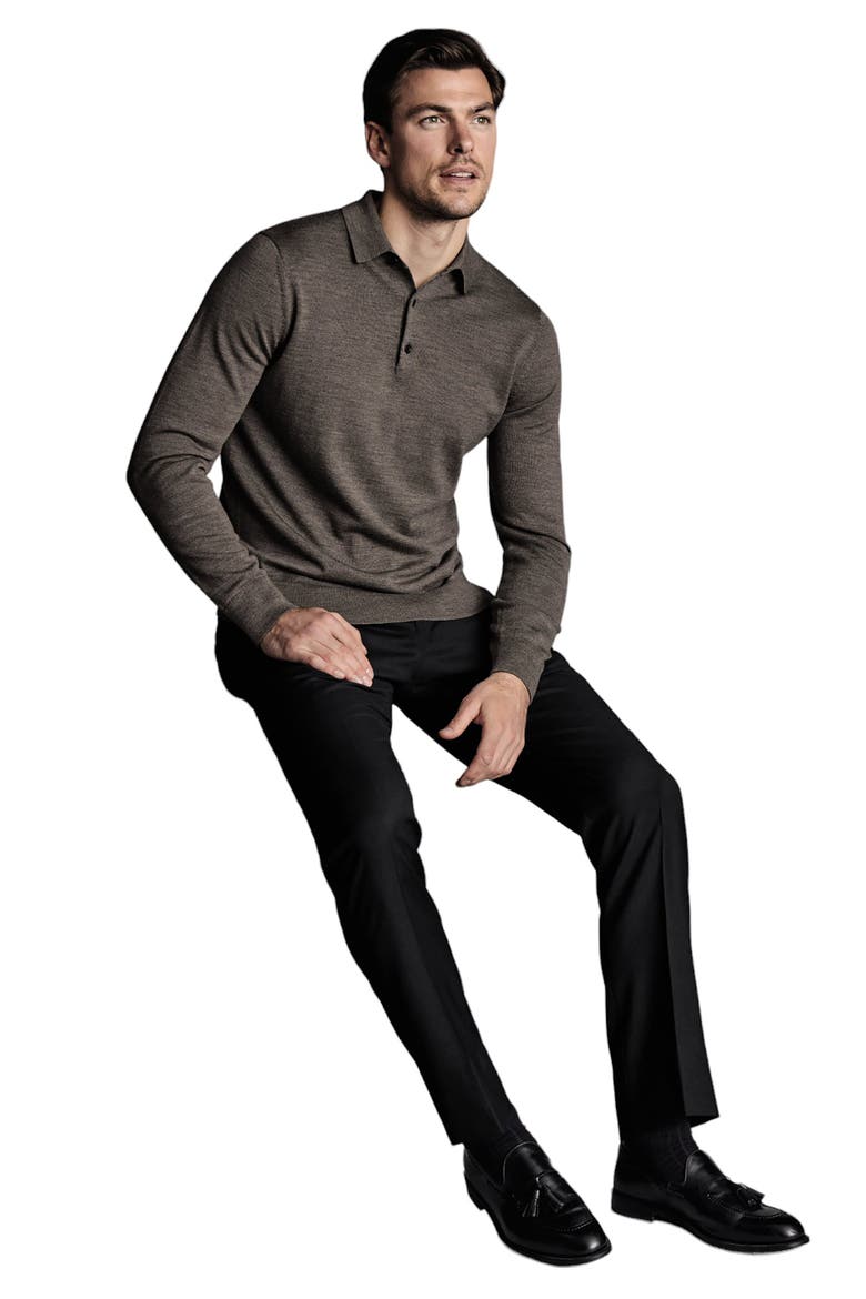 Slim Fit Natural Stretch Twill Suit Pants, Alternate, color, BLACK