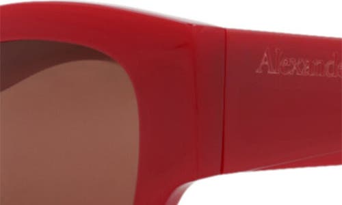 Alexander Mcqueen Square-frame Recycled Acetate Sunglasses In Red
