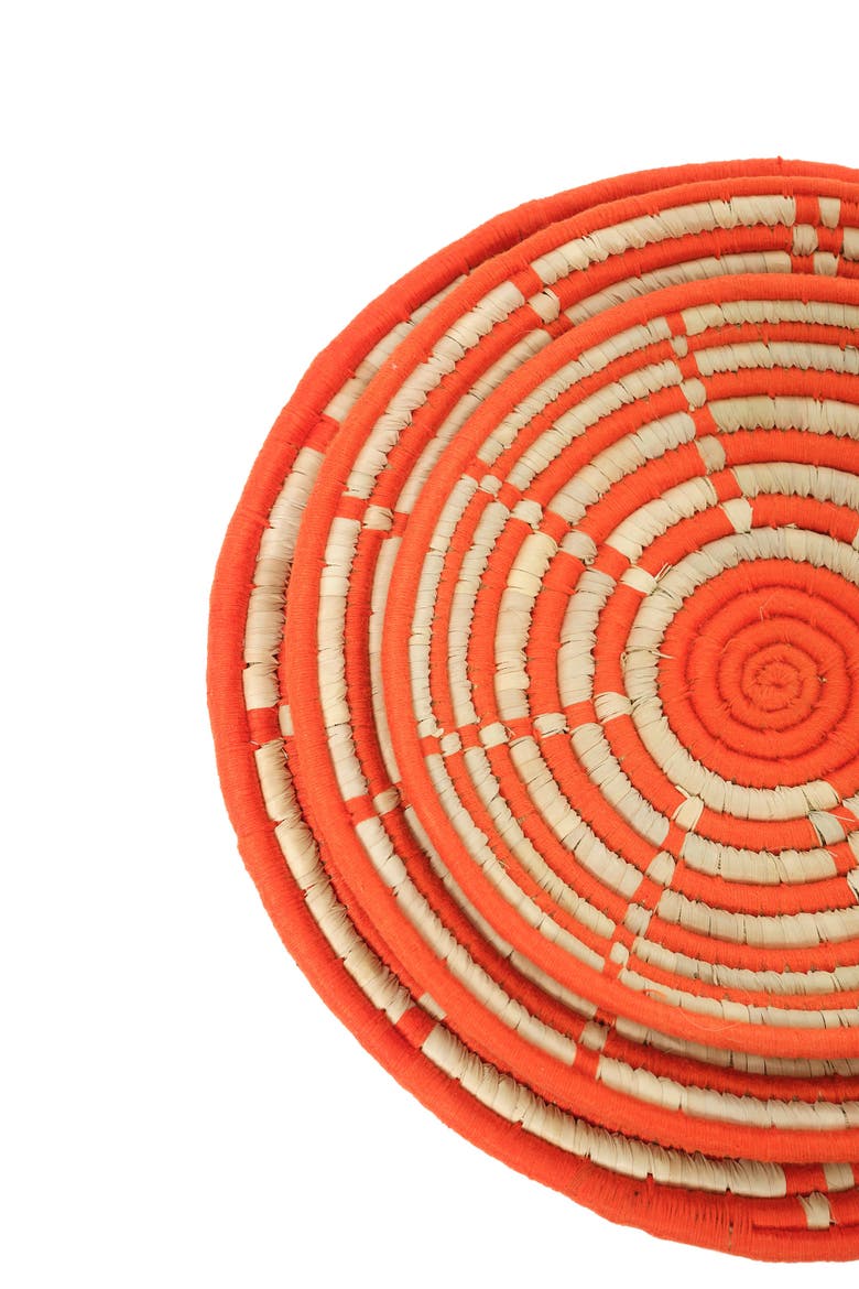 Orange Wall Basket, Alternate, color, Large
