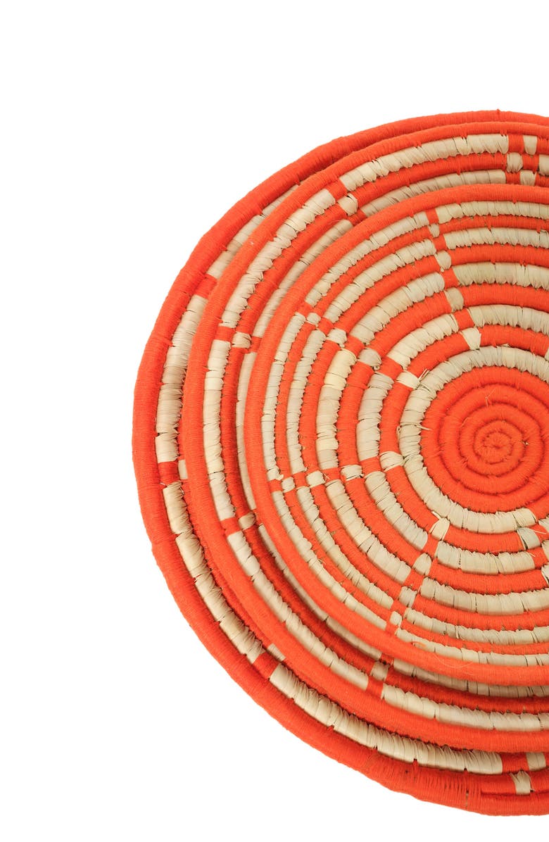 Wicker Village Orange Wall Basket, Alternate, color, Large