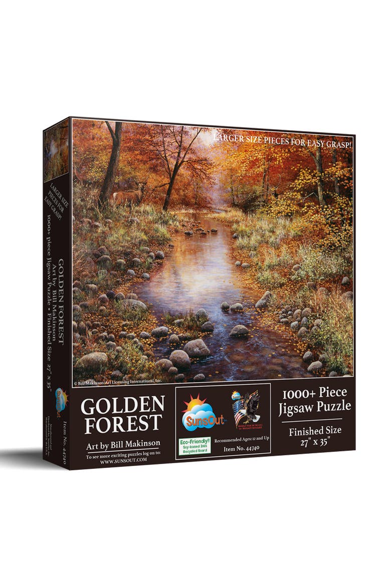Golden Forest 1000 piece Jigsaw Puzzle for Adults Large Pieces, Main, color, Multicolor