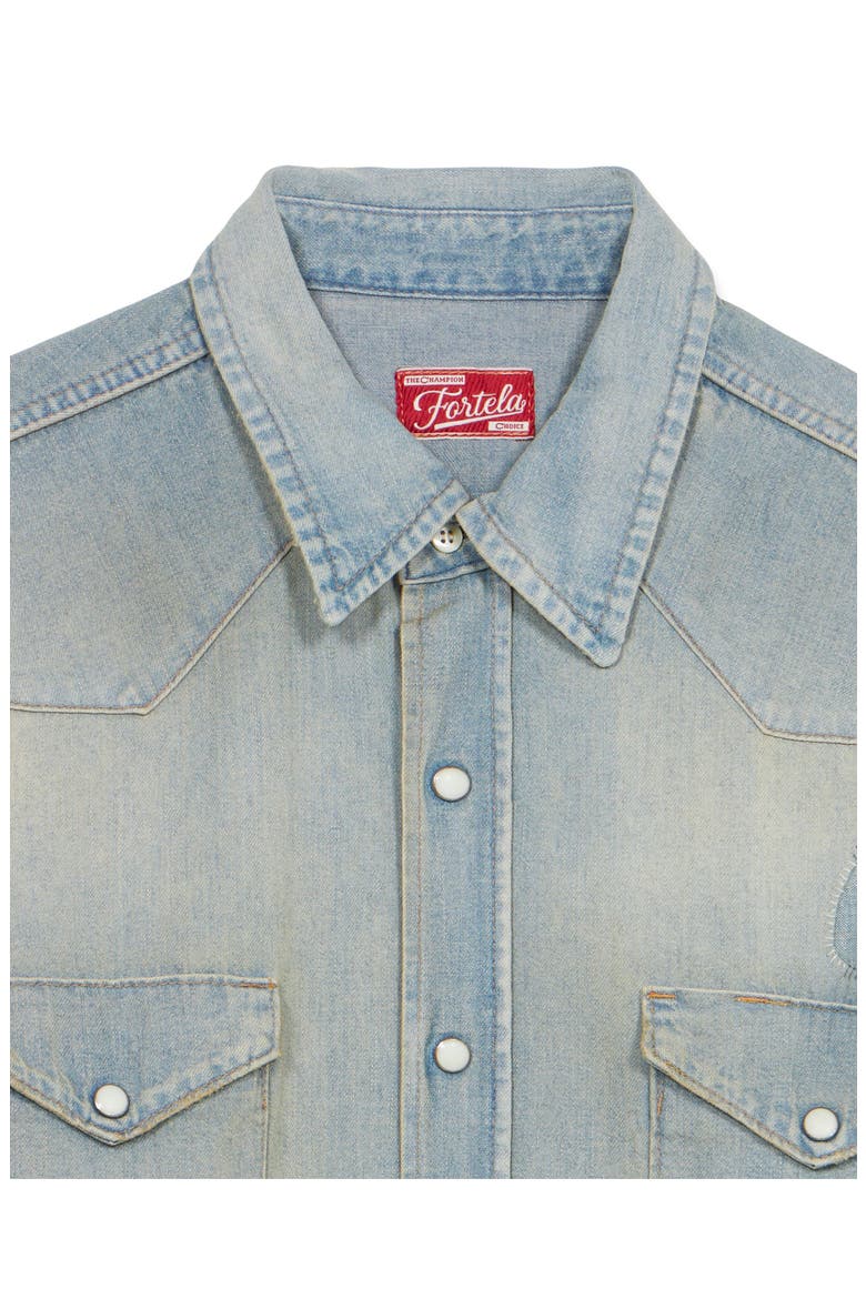 Jennyvint Custom Wash Denim Shirt, Alternate, color, D470