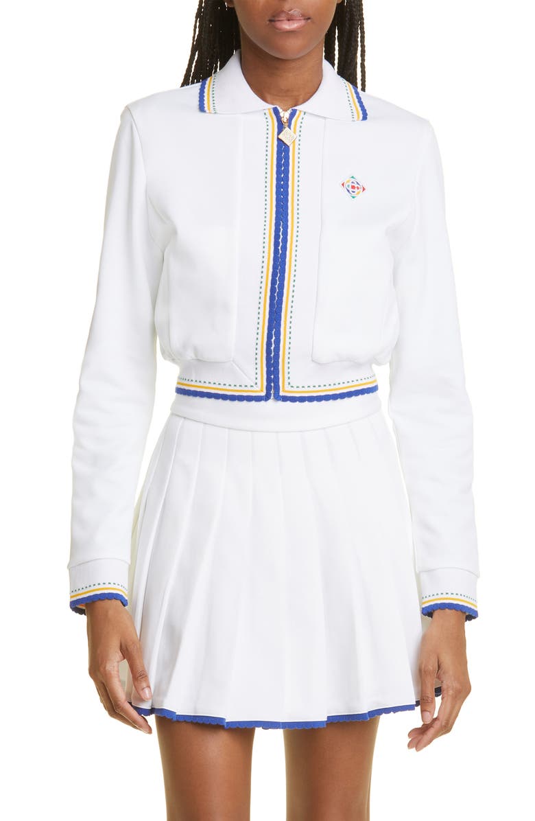 Casablanca Scallop Edge Track Jacket, Alternate, color,