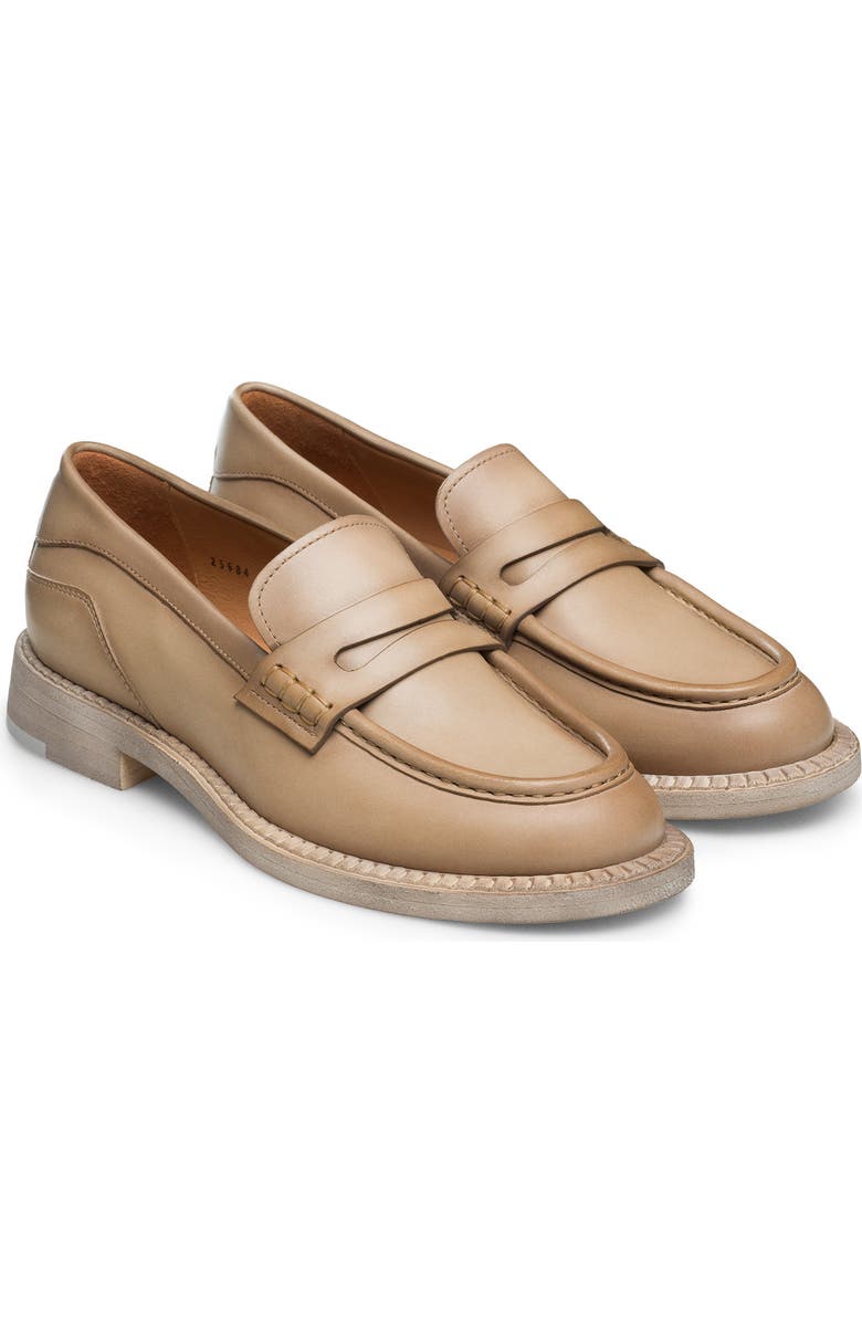 Magnanni Oaklynn Leather Loafer, Main, color, Taupe