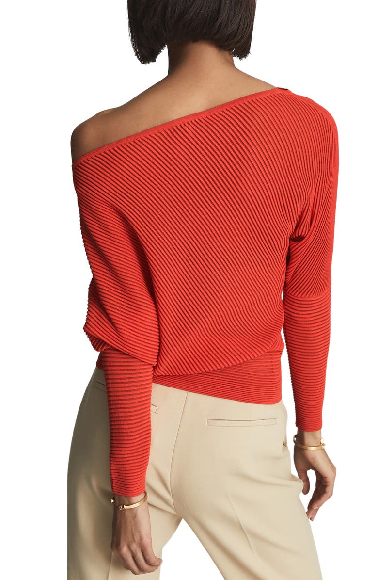 Reiss Angie Rib One-Shoulder Sweater, Alternate, color, 