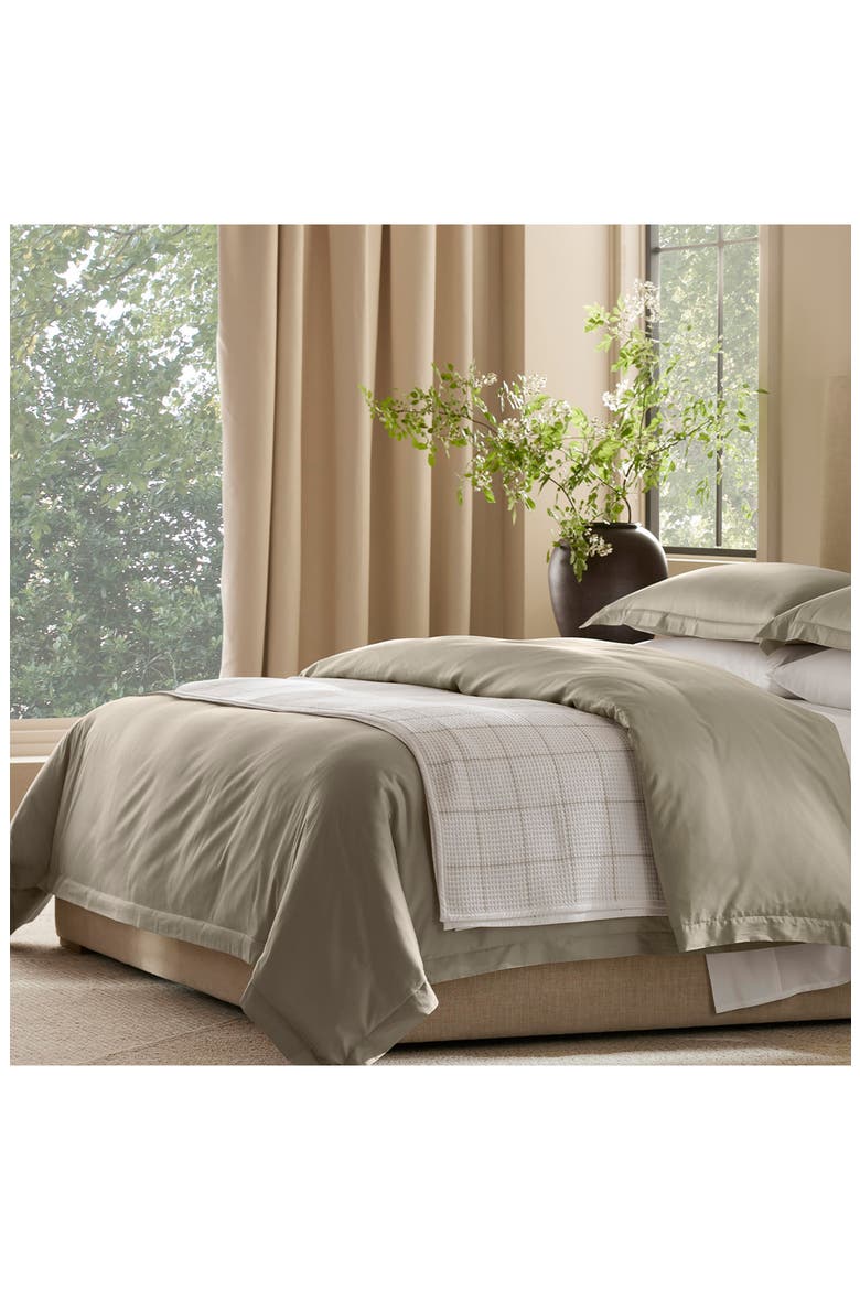 Signature Hemmed Duvet Set, Alternate, color, OAK