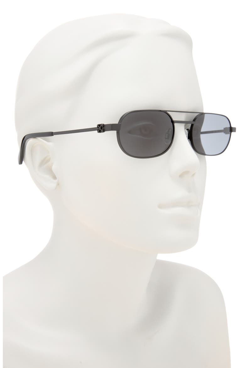 Vaiden 55mm Oval Sunglasses, Alternate, color, BLACK DARK GREY