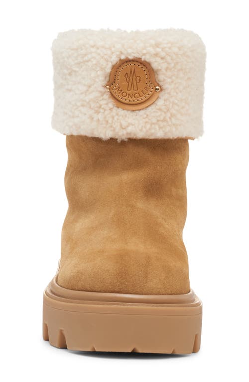 Moncler Aurea Shearling-lined Suede Ankle Boots In Multi