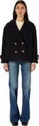 GERARD DAREL Mouna Double Breasted Cropped Peacoat