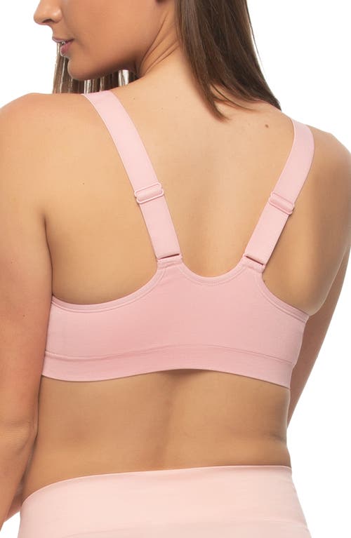 Felina Utopia Front-close Racerback Contour Bra In Bridal Rose