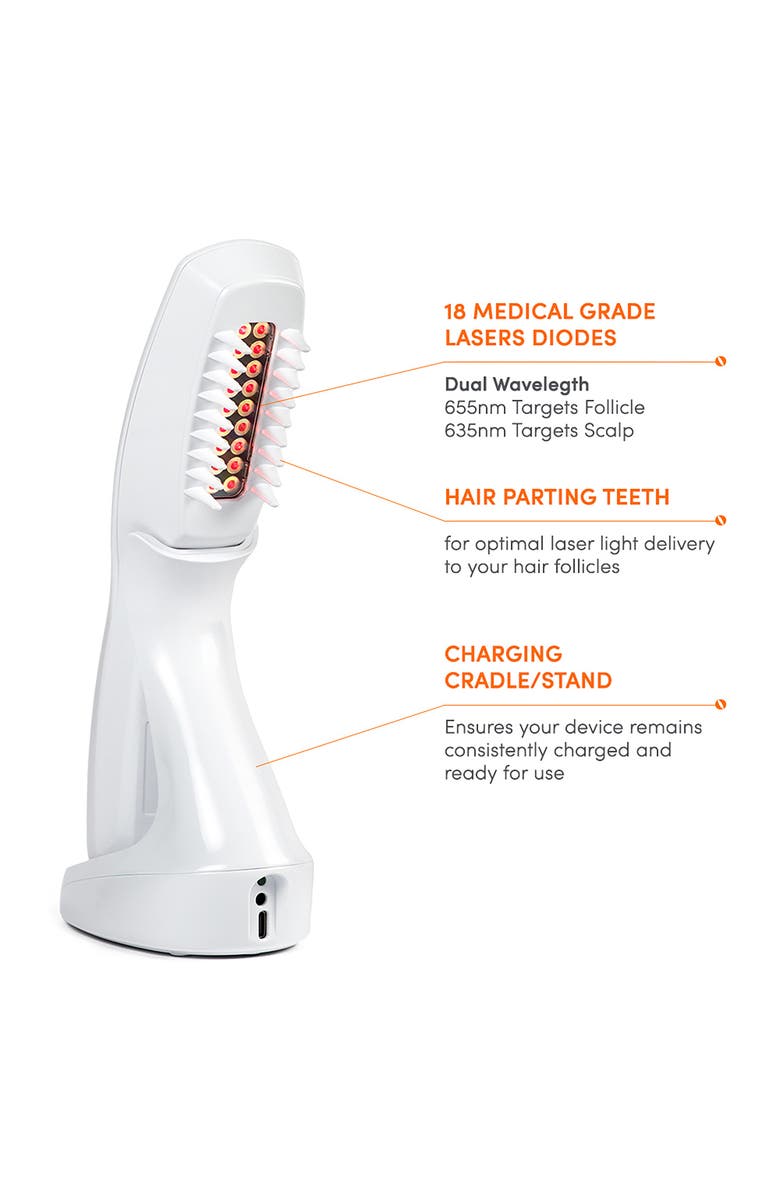 HAIRMAX Actonis Dual Action 18 LaserComb, Alternate, color, White