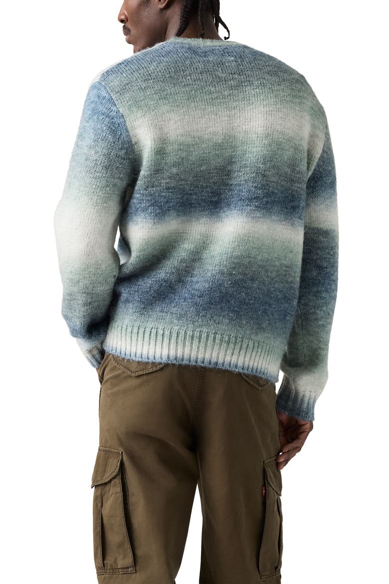 Laurel Ombré Stripe Crewneck Sweater, Alternate, color, SPACE DYE NIGHTFALL