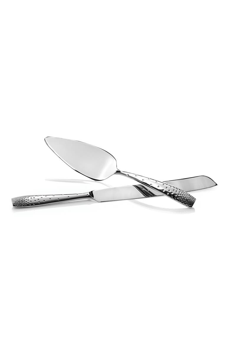 'Dazzle' 2-Piece Cake Serving Set, Alternate, color, SILVER