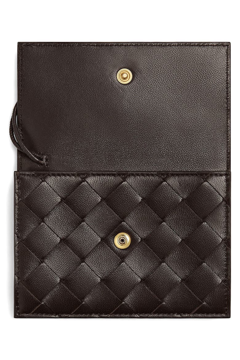 Andiamo Slip Intrecciato Leather Zip Card Case, Alternate, color, 2190 FONDANT-M BRASS
