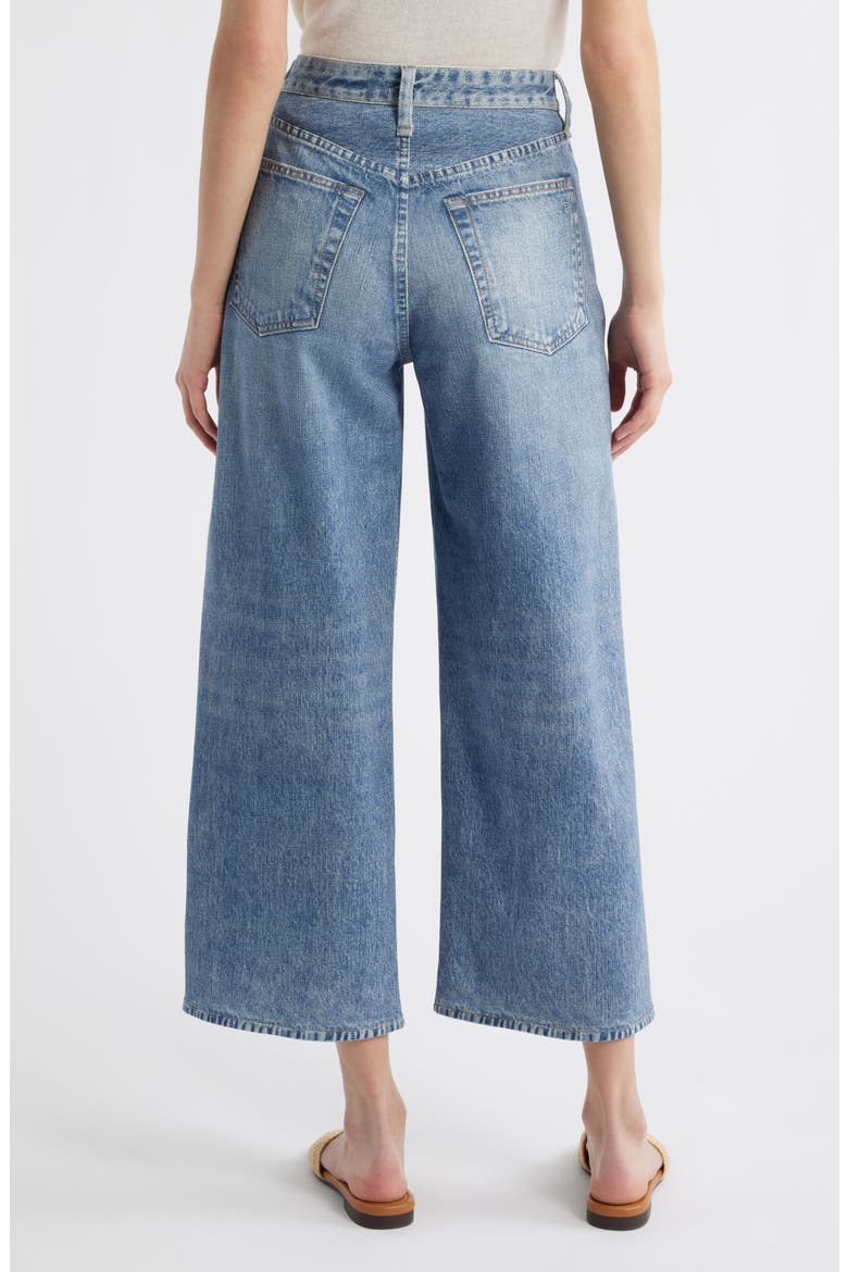 rb Miramar Andi High Waist Ankle Wide Leg Cotton Terry Sweatpant Jeans, Alternate, color, SCARLET