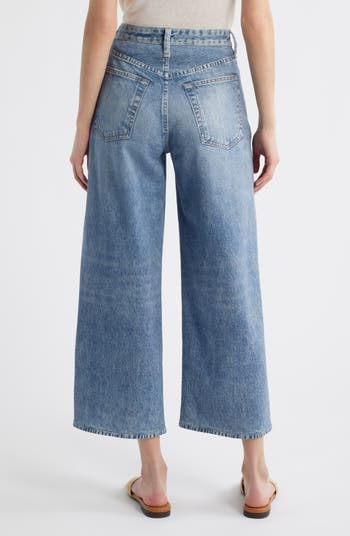 Miramar Andi High Waist Ankle Wide Leg Cotton Terry Sweatpant Jeans