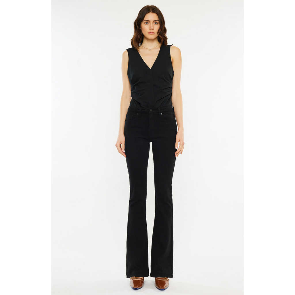 Kancan Paulina High Rise Bootcut Jeans In Black