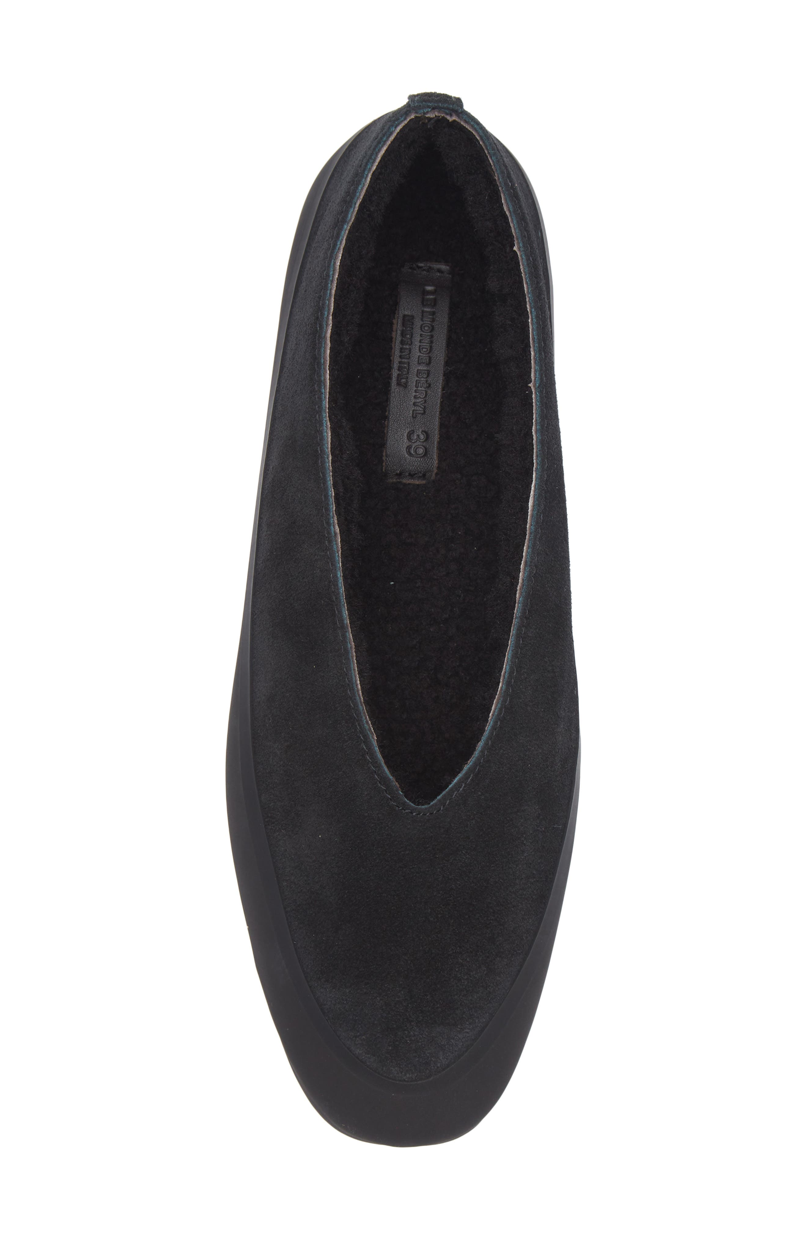 Le Monde Beryl Après Ski Genuine Shearling Lined Ballet Flat, Alternate, color, Black