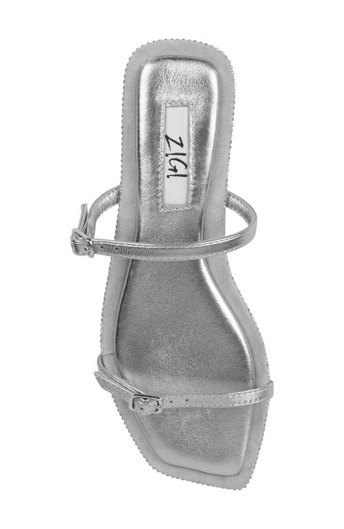 Zigi Two-strap Sandal In Silver