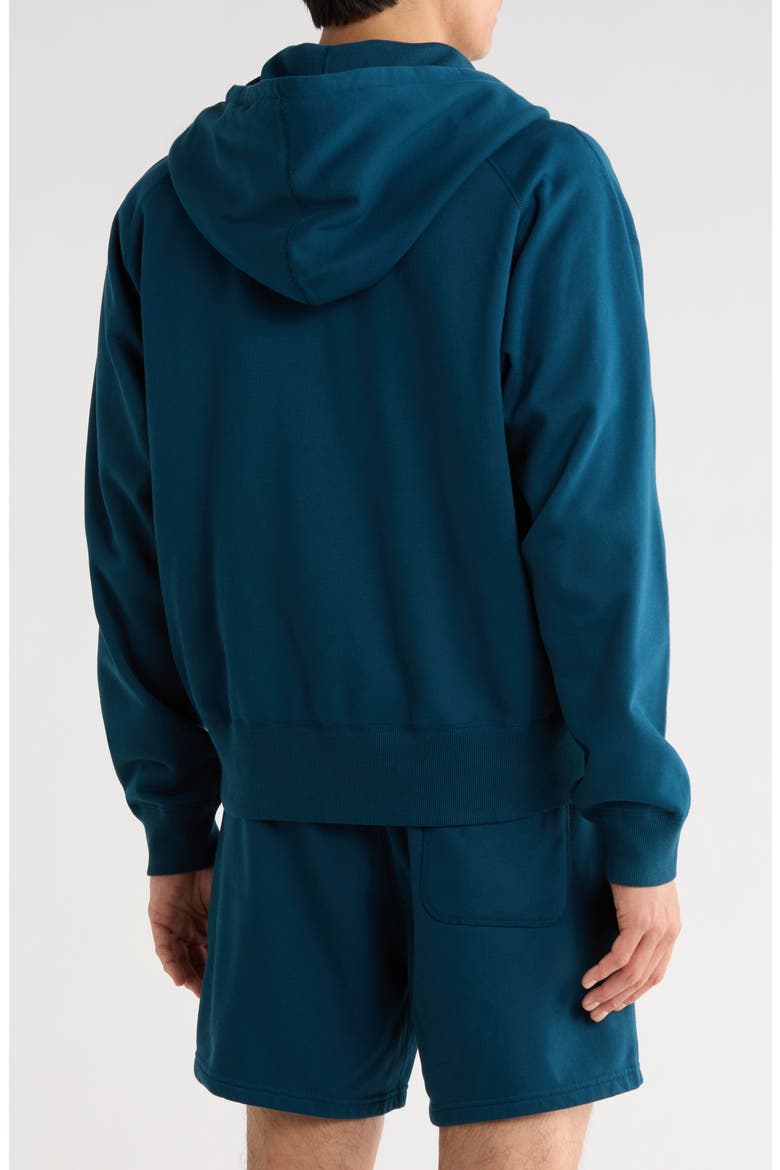 Midweight Terry Relaxed Zip Hoodie, Alternate, color, ATLANTIC