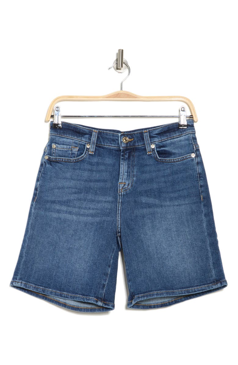 7 For All Mankind Denim Boy Shorts, Alternate, color, Beida