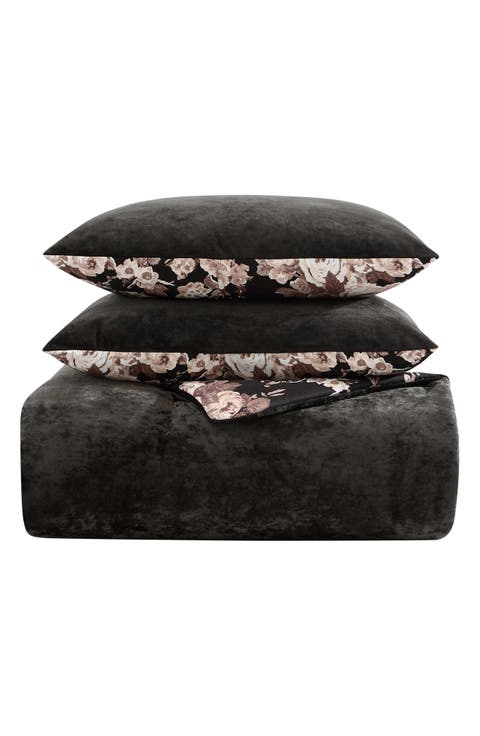 Velvet Solid Comforter & Sham Set