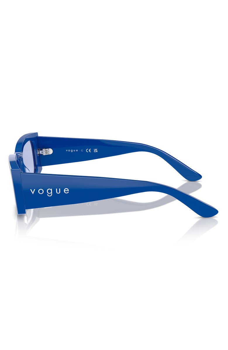 VOGUE 53mm Rectangular Sunglasses, Alternate, color, Blue