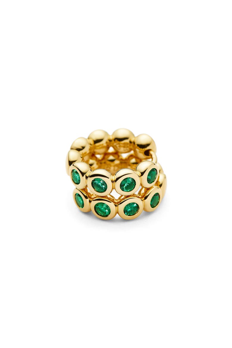 Small Tennis Hoop Earrings, Main, color, GOLD