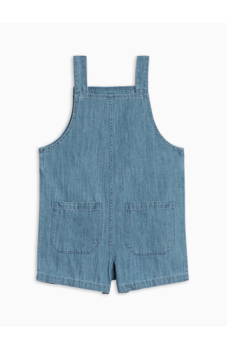 KENDI by Colored Organics Organic Zack Chambray Overall Short, Alternate, color, Chambray